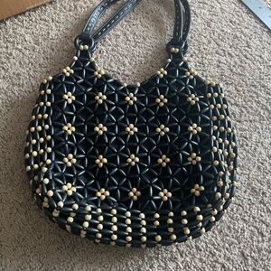 Nine West Vintage Wood Bead Shoulder Bag
